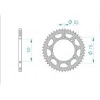 Kit chaine AFAM acier GILERA 50 ZULU/HAK/GSM pas 420 2001 à 2002