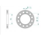 Kit chaine AFAM acier GILERA 125 COGUAR pas 428 1999 à 2002