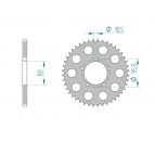 Kit chaine AFAM acier GILERA 500 SATURNO pas 520 1990 à 1990