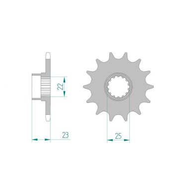 Kit chaine AFAM acier GILERA 600 NORD WEST pas 520 1991 à 1994