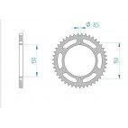 Kit chaine AFAM acier GILERA 600 RC pas 520 1991 à 1991