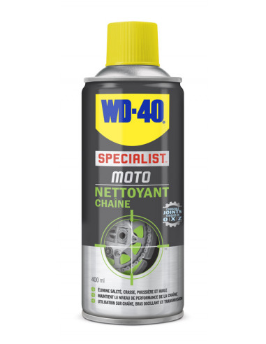 Nettoyant chaîne WD 40 Specialist® Moto - Spray 400 ml