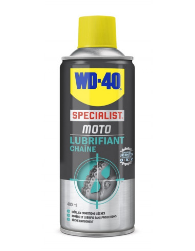 Lubrifiant chaîne WD 40 Specialist® Moto conditions sèches - Spray 400 ml
