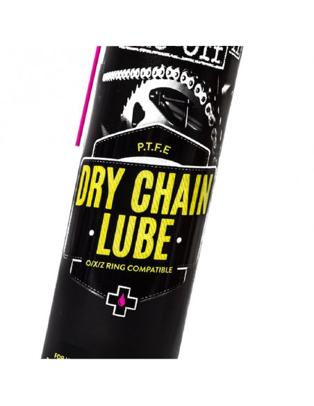 Lubrifiant chaîne MUC-OFF Dry PTFE Chain Lube - spray 400ml