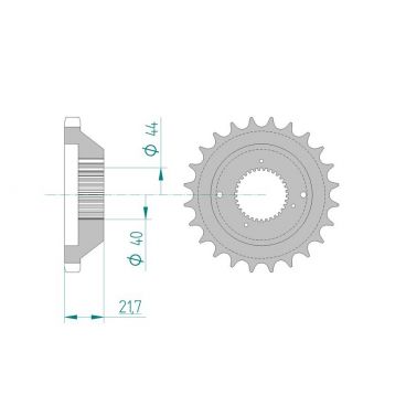 Kit chaine AFAM acier HARLEY DAVIDSON 1340 pas 530 0 à 0