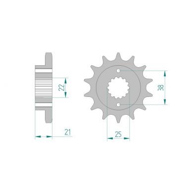 Pignon AFAM pour moto au pas de 530