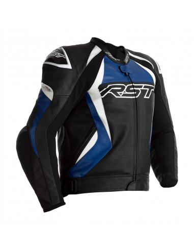 Veste RST Tractech EVO 4 cuir - noir/bleu/blanc taille XXL