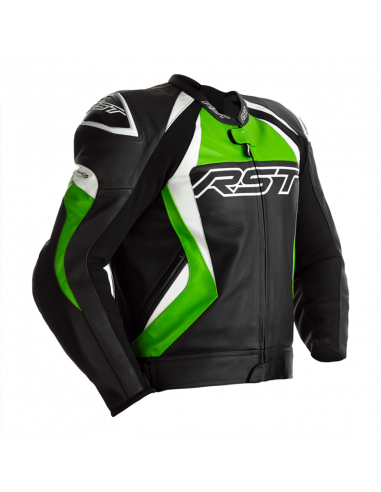 Veste RST Tractech EVO 4 cuir - noir/vert/blanc taille XXL