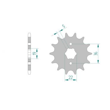 Kit chaine AFAM acier HONDA TRX 300 EX pas 520 1993 à 2007