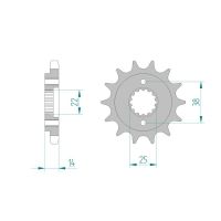 Pignon AFAM pour moto au pas de 530