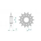 Kit chaine AFAM acier HONDA CBR 600 F M,N,P,R,S,T RACING pas 520 1991 à 1996