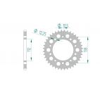 Kit chaine AFAM acier HONDA CBR 600 F V,W RACING pas 520 1997 à 1998