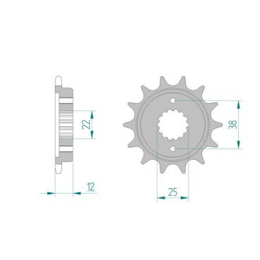 Pignon AFAM pour moto au pas de 520