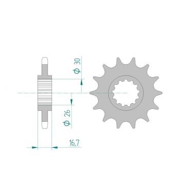 Kit chaine AFAM acier HONDA CBR 600 RR 7,8,9,A,B,C,D pas 525 2007 à 2013