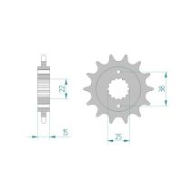 Pignon AFAM pour moto au pas de 520