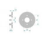 Kit chaine AFAM acier HONDA ST 50 DAX pas 420 0 à 0