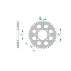 Kit chaine AFAM acier HONDA C 70 pas 420 0 à 0