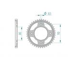 Kit chaine AFAM acier HONDA CBF 125 9,A,B,C,D pas 428 2009 à 2013