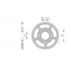 Kit chaine AFAM acier HONDA MTX 125 R RALLY TC02 pas 520 1986 à 1994