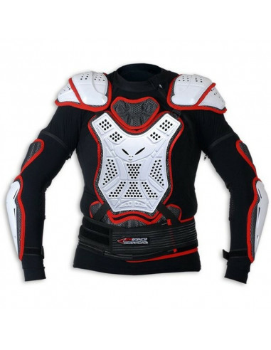 Gilet de protection UFO Pro-Ergo avec ceinture noir/blanc taille adulte L/XL