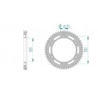 Kit chaine AFAM acier HONDA XLR 125 R V,W,X,Y,1 JD09/JD16A pas 428 1997 à 2001