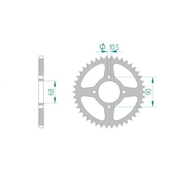 Kit chaine AFAM acier HONDA MTX 200 R W pas 520 1983 à 1986