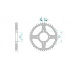 Kit chaine AFAM acier HONDA MTX 200 R W pas 520 1983 à 1986