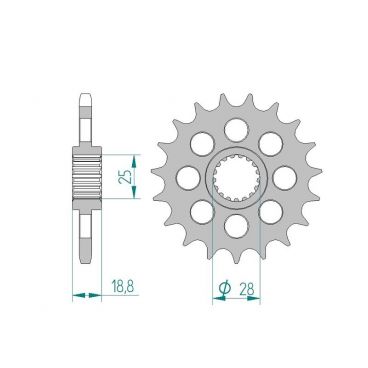 Pignon AFAM pour moto au pas de 525