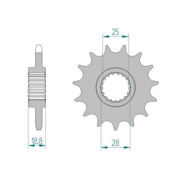 Pignon AFAM pour moto au pas de 525