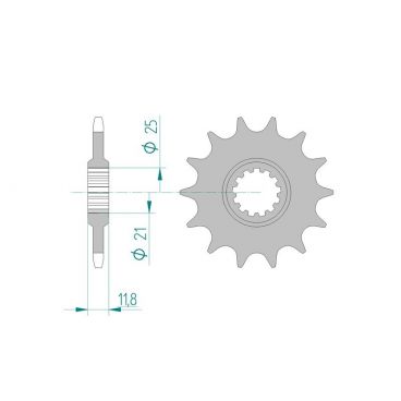 Pignon AFAM pour moto au pas de 520