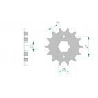 Kit chaine AFAM acier HONDA CB 450 T pas 530 1982 à 1982