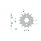 Kit chaine AFAM acier HONDA CMX 450 C H,J REBEL pas 525 1987 à 1988