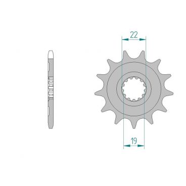 Pignon AFAM pour moto au pas de 520