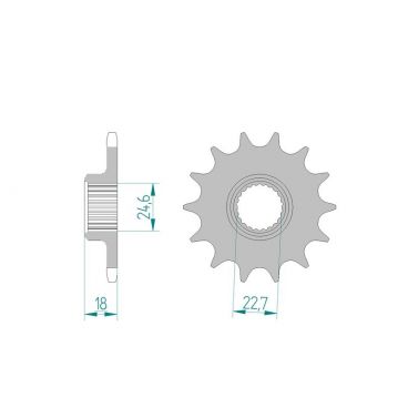 Pignon AFAM pour moto au pas de 520