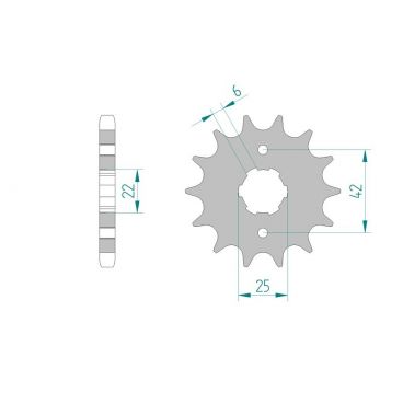 Kit chaine AFAM acier HONDA CB 500 T pas 530 1975 à 1977