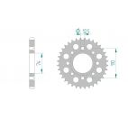 Kit chaine AFAM acier HONDA CB 500 T pas 530 1975 à 1977