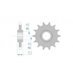 Kit chaine AFAM acier HONDA CBF 500 A 4,5,6,7 ABS pas 525 2004 à 2007