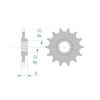 Pignon AFAM pour moto au pas de 520