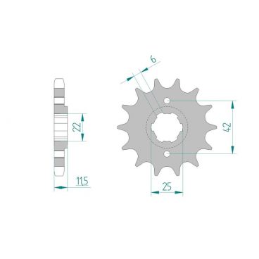 Kit chaine AFAM acier HONDA FT 500 C PC07 pas 530 1982 à 1984
