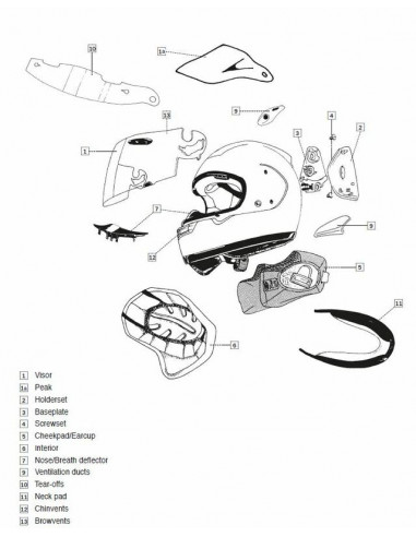 Visière TX-4 ARAI casque intégral Move-Red