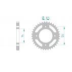 Kit chaine AFAM acier HONDA CB 550 K3,K4,F1,F2 pas 530 1977 à 1980