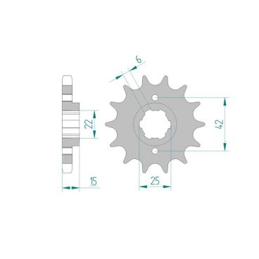 Kit chaine AFAM acier HONDA CBX 550 F D PC04 pas 530 1983 à 1983