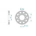 Kit chaine AFAM acier HONDA CBR 600 F H,J,K,L PC23 pas 530 1987 à 1990