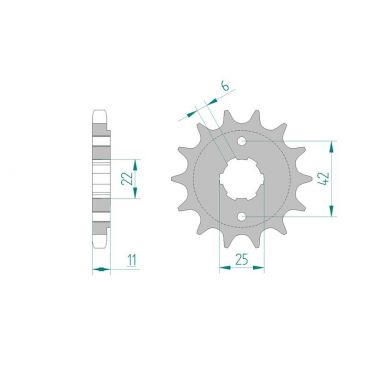 Kit chaine AFAM acier HONDA CB 650 Z,A,B RC03 pas 530 1979 à 1981