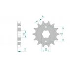 Kit chaine AFAM acier HONDA CB 650 SC RC06/RC08 pas 530 1982 à 1982