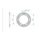 Kit chaine AFAM acier HONDA NX 650 M,N,P,R,S RD02/RD04 pas 520 1991 à 1995