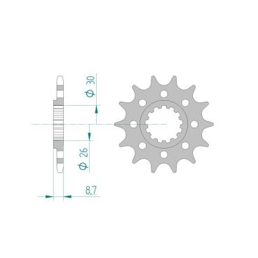 Pignon AFAM pour moto au pas de 520