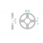 Kit chaine AFAM acier HONDA CB 750 F2,K7 pas 630 1977 à 1978