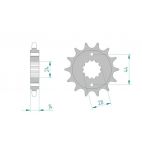 Kit chaine AFAM acier HONDA VT 750 C2/CD V,W,X,Y,1,2 SHADOW pas 525 1997 à 2002