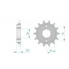 Kit chaine AFAM acier HONDA XRV 750 P,R,S,T,V,W,X,Y AFRICA TWIN RD07 pas 525 1993 à 2000